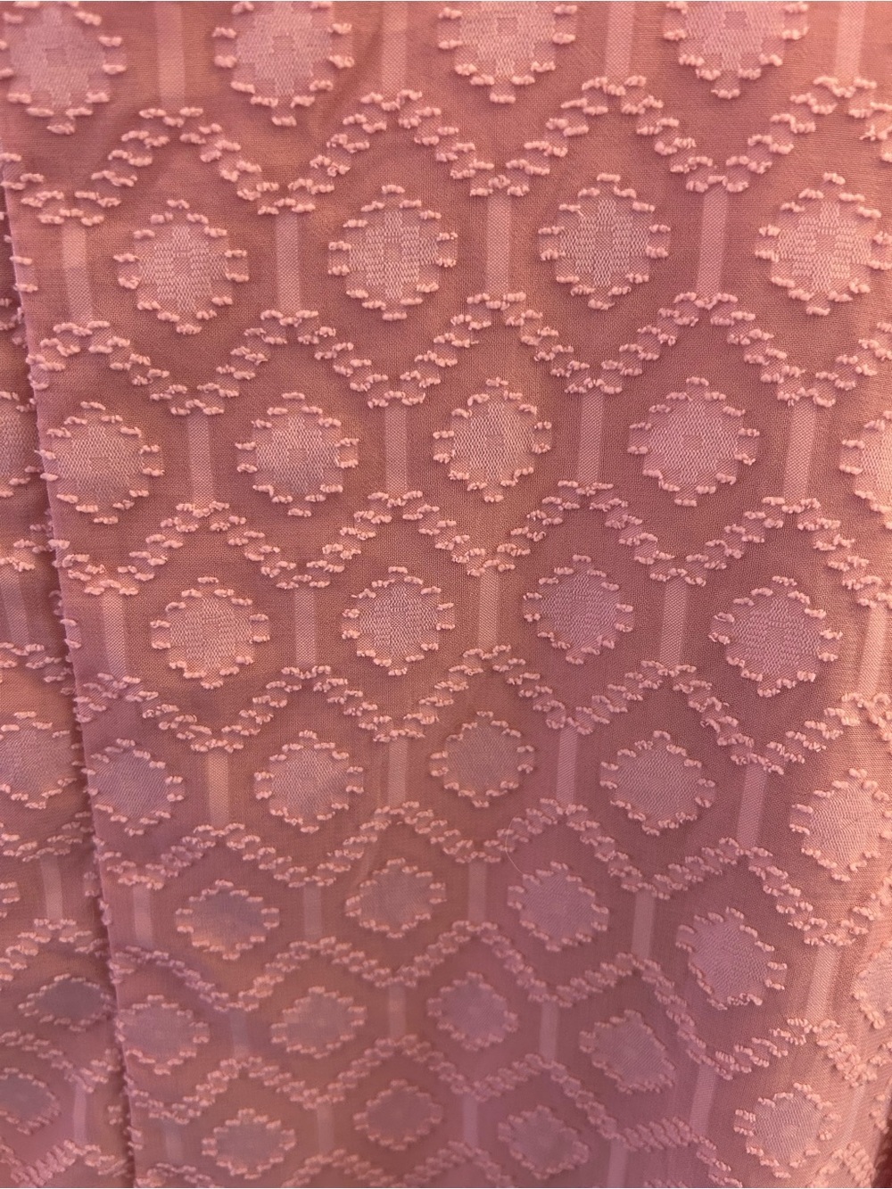Gorgeous NY Collection Dusty Pink Textured Blouse with Decorative Accent 1X - Picture 4 of 9